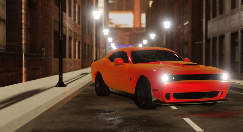Dodge Challenger HellCat - Rigged preview image 1